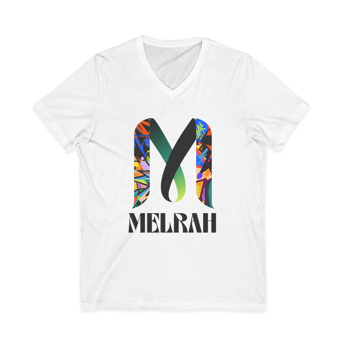 Melrah Floral Monogram T-Shirt — V-Neck