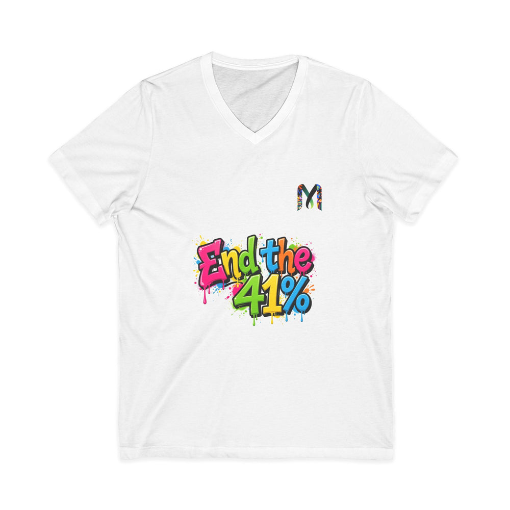 End the 41% Tee — Graffiti V-Neck