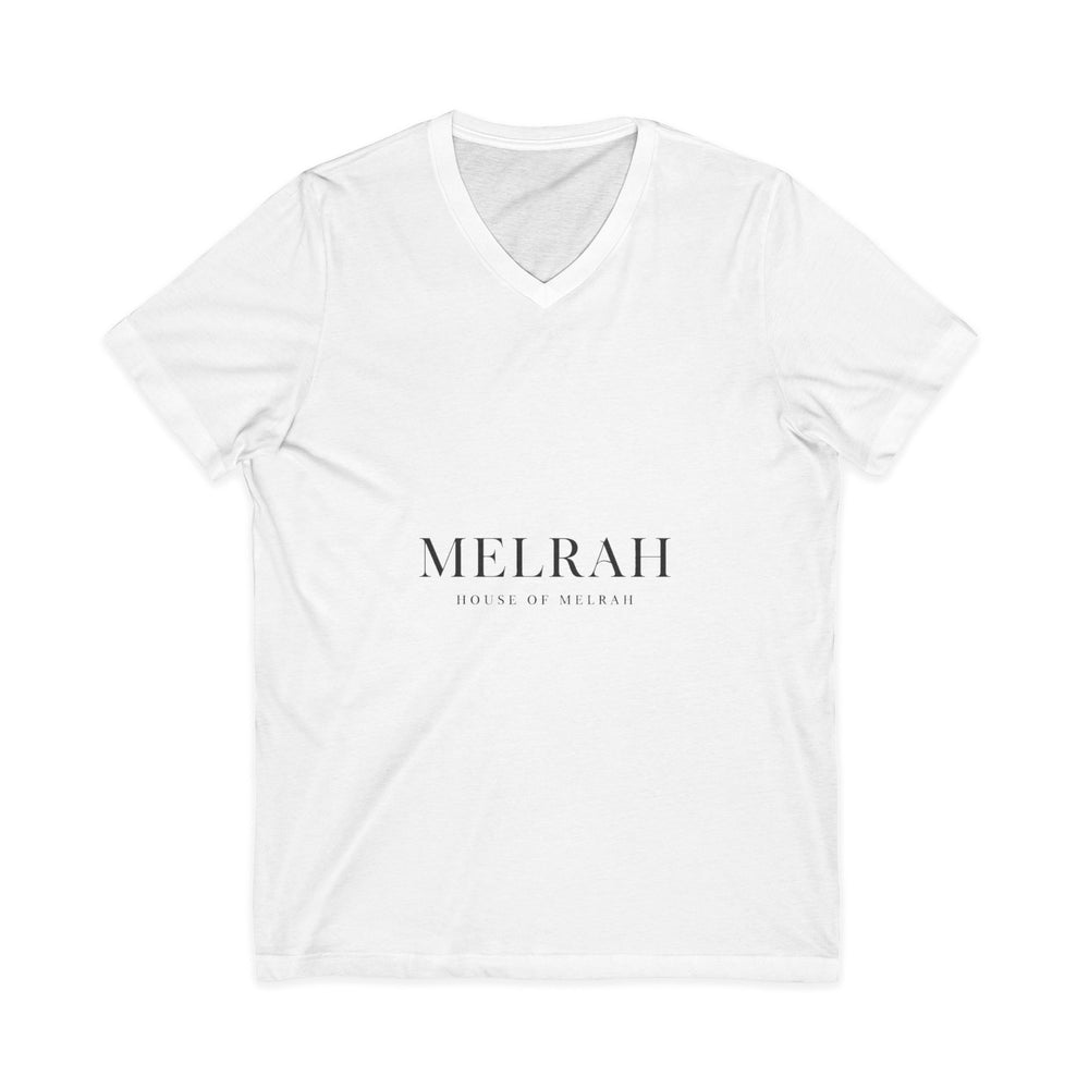 Melrah Logo Tee — 'Melrah: Home of Melrah' Monogram T-Shirt — V-Neck