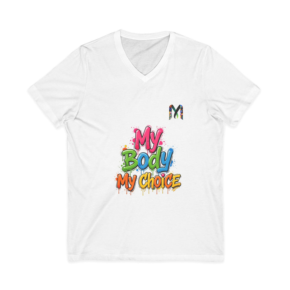 My Body My Choice Tee — Graffiti V-Neck