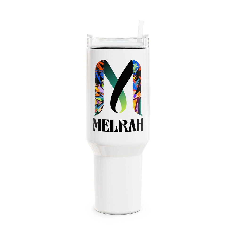 House of Melrah™ M Logo 40oz Tumbler with Handle